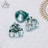 Lab Grown Loose Moissanite Diamond Wholesale Multicolor Trillion Shape VVS1 Clarity for Gemstone Making GRA Certificate Beads