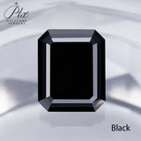 Wholesale Price Moissanite Stone Emerald Cut D Color Blue Green  VVS1 with GRA Certificate 0.5ct-10ct Gemstones