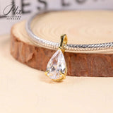 8-16 CT Custom Necklace Pear Cut Moissanite White 925 Sterling Silver Jewelry High-Quality Premium Christmas Gift Hypoallergenic