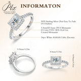 Dainty 1 Carat Princess Cut Champagne Moissanite Ring