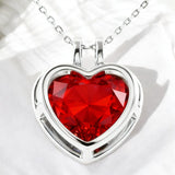 Heart Shaped Bezel Set Necklace 925 Sterling Silver 10K/14K/18K Gold Exquisite Lab Grown Gemstone As An Anniversary Gift