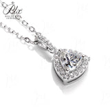 Trillion Cut 1/2CT 925 Sterling Silver Halo Moissanite Pendant Necklace Women Only Gifts For Festivals And Anniversaries