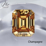 Wholesale Price Moissanite Stone Emerald Cut D Color Blue Green  VVS1 with GRA Certificate 0.5ct-10ct Gemstones