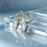 Lab Grown Diamond Earrings Exquisite New Arrival Design 10K/14K/18K Solid Yellow Gold Radiant Cut 2ct DEF VVS Minimalist for Women Hypoallergenic Versatile