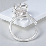 Radiant Cut Ring with 5CT D Color Moissanite Diamond 10k 14k 18K Gold Plated 925 Silver for Women Man Engagement Wedding Jewely