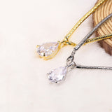 8-16 CT Custom Necklace Pear Cut Moissanite White 925 Sterling Silver Jewelry High-Quality Premium Christmas Gift Hypoallergenic