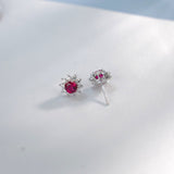 0.8-1.5CT Lab Grown Gemstone Stud Earrings 925 Sterling Silver Material Screw Back Design Suitable for Halloween/Christmas Gifts