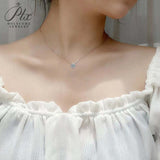Floral Round Moissanite Halo Pendant Necklace Women Only Gifts For Festivals And Anniversaries