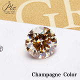 Lab Grown Moissanite Diamond Primary Color VVS1 Clarity Round Shape Brilliant Cut Beads Advanced Jewelry Making Materials