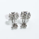 Flower-Shaped Earring Jewelry with Moissanite/Sapphire/Ruby 925 Sterling Silver Plated Screwback Earrings for Women