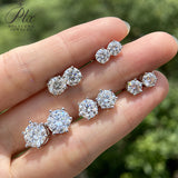 Classical Style 4 Claws Setting Round Brilliant Cut Moissanite Ear Studs D Color Moissanite Ear Jewelry