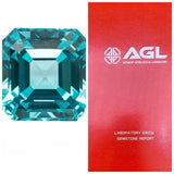 Asscher Cut Lab-Grown Paraiba Loose Stones - Delicate Christmas Gift & DIY Jewelry Option