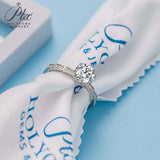 Round Moissanite Half-Eternity Petal Ring Women Only Gifts For Festivals And Anniversaries
