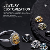 Custom Moissanite Jewelry Fashion Style  Lab Diamond CZ S925 9K 10K 14K 18K Customize Jewelry Different Materials GRA Jewel Gift