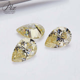 Multicolor Pear Shape Moissanite Diamond Wholesale Loose Stones Lab Grown for Gemstone Charms Engagement Jewelry GRA Certificate