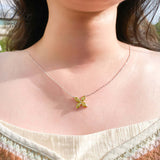 925 Sterling Silver D Color VVS1 Moissanite Four-leaf clover Necklace Daily Wear Gift-Giving