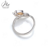 Pear Cut Champagne Floral Vine Moissanite Engagement Ring Women Only Gifts For Festivals And Anniversaries