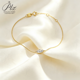 IGI‑Certified Lab‑Grown Marquise Cut Diamond 14K Solid Gold 0.3ct Charm Bracelet Exquisite Women's Jewelry Versatile for Daily & Office Wear Ideal for Gifting Holiday Gifts Factory Direct Wholesale