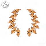 Earrings with 2.4CT D Color Marquise Cut Moissanite 925 Silver Plated White Yellow Rose Gold Ear Stud Women Fashion Daily Jewely