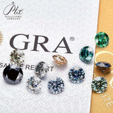 Lab Grown Moissanite Diamond Primary Color VVS1 Clarity Round Shape Brilliant Cut Beads Advanced Jewelry Making Materials