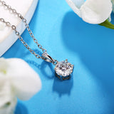 Moissanite Pendant Classical 6 Prongs 12 Color 925 Sterling Sliver Fine Jewelry Necklace Lady Birth Stones Wedding Gift Jewel
