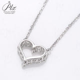 Heart Shape Moissanite Pendant Necklace Women Only Gifts For Festivals And Anniversaries