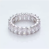 Full Eternity Radiant Cut Moissanite Wedding Ring