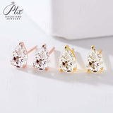 D Color Moissanite Pear Shape Moissanite Stud Screw Back Earring Jewelry 100% 925 Sterling Silver For Women Gift