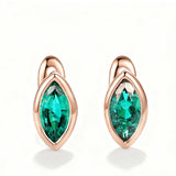 1CT Marquise Earrings D Color Moissanite/Ruby/Colombian 10k 14k S925 Plated Gold Ear Stud for Woman Engagement Christmas Party