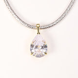 8-16 CT Custom Necklace Pear Cut Moissanite White 925 Sterling Silver Jewelry High-Quality Premium Christmas Gift Hypoallergenic