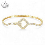 Moissanite Round Cut Multi Style Lock Design Bracelet Premium Radiant Jewelry Versatile Lock Trendy Bracelet Popular Gift Idea