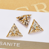 100% Real Moissanite Stone Triangle Cut Multicolor VVS1 Loose Beads With Certificate For Women Jewelry Making Charms Wholesale