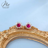 0.8-1.5CT Lab Grown Gemstone Stud Earrings 925 Sterling Silver Material Screw Back Design Suitable for Halloween/Christmas Gifts