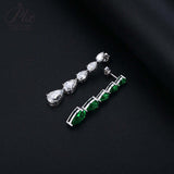 Pear-shaped Earrings Set with D/VVS Grade Moissanite & Colored Gemstones  This Jewelry Is An Ideal Choice for Party Gifts