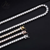 6.5mm Tennis Bracelet/Necklace Exquisite D-Color Moissanite Unisex Elegant Jewelry Anniversary Gift Allergy-Resistant