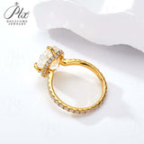 Cushion-Cut Moissanite Ice-Flake Cut Ring 10K/14K/18K Gold Classic Design Sparkling Engagement & Wedding Jewelry Gift