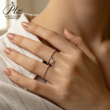 Moissanite Ring Star Cut GRA VVS1 Clarity 925 Sterling Silver Daily Match Office Wear Women Fashion Ring Hypoallergenic