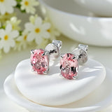 2-8CT Oval Moissanite Earrings for Women Solid 925 Sterling Silver Lab grown Gemstone Screw Back Design Hypoallergenic