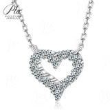 925 Sterling Silver D Color Heart Moissanite Stone Necklace Diamond  Clarity for Women Jewelry Pendant