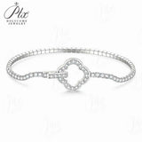 Moissanite Round Cut Multi Style Lock Design Bracelet Premium Radiant Jewelry Versatile Lock Trendy Bracelet Popular Gift Idea