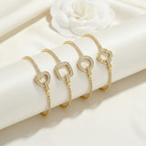 Moissanite Round Cut Multi Style Lock Design Bracelet Premium Radiant Jewelry Versatile Lock Trendy Bracelet Popular Gift Idea