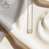 0.5-1CT Lab Grown Gemstone Necklace Series in 10K/14K/18K Gold Exclusive for Women Perfect Christmas Gift Choice Hypoallergenic