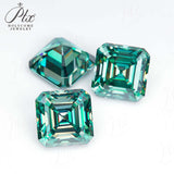 Luxury Multicolor Moissanite Gemstones  Asscher Cut Loose Diamonds  Perfect for Rings Earrings & Pendant Making