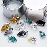 Multicolor Pear Shape Moissanite Diamond Wholesale Loose Stones Lab Grown for Gemstone Charms Engagement Jewelry GRA Certificate