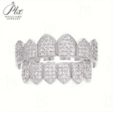 925 Sterling Silver Iced Out Grillz with VVS1 Clarity Diamonds Hip Hop Teeth Grills Jewelry Luxury Fashion Accessory