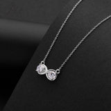 The Infinite Love Series 925 Silver Necklace Moissanite Round Cut VVS1 Pendant Luxury Jewelry for Women