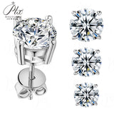 Classical Style 4 Claws Setting Round Brilliant Cut Moissanite Ear Studs D Color Moissanite Ear Jewelry