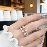 1.8CT Moissanite Pear Cut Minimalist Open Ring White Gold Yellow Gold Rose Gold Radiant Light Women Fine Jewelry