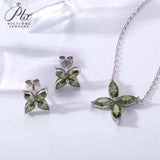 Horseshoe Clover Plated Moissanite Earrings & Necklace - Classic Design Daily Wear Hypoallergenic Ideal Gift