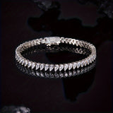 Teardrop Shaped Bracelet with Exquisite Zircon Accents Women's Style 925 Silver Fashionable and Popular Holiday Gift